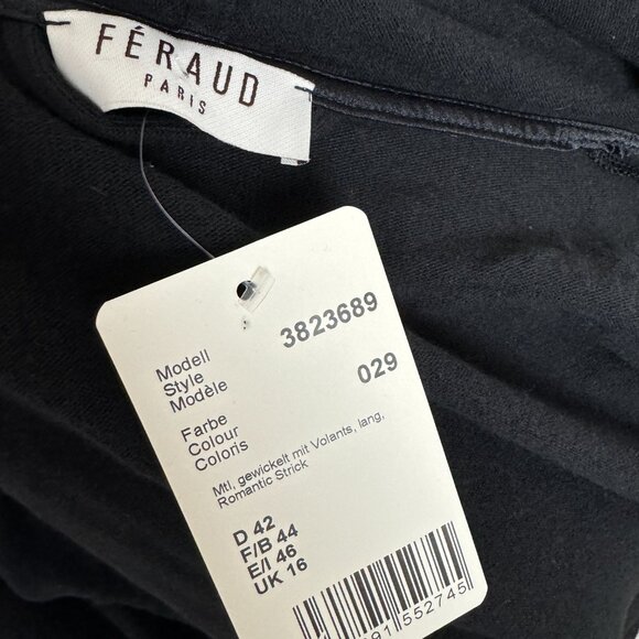 NWT Feraud Paris Chic Luxury Black Robe Box Size XL - XXL - Picture 10 of 16